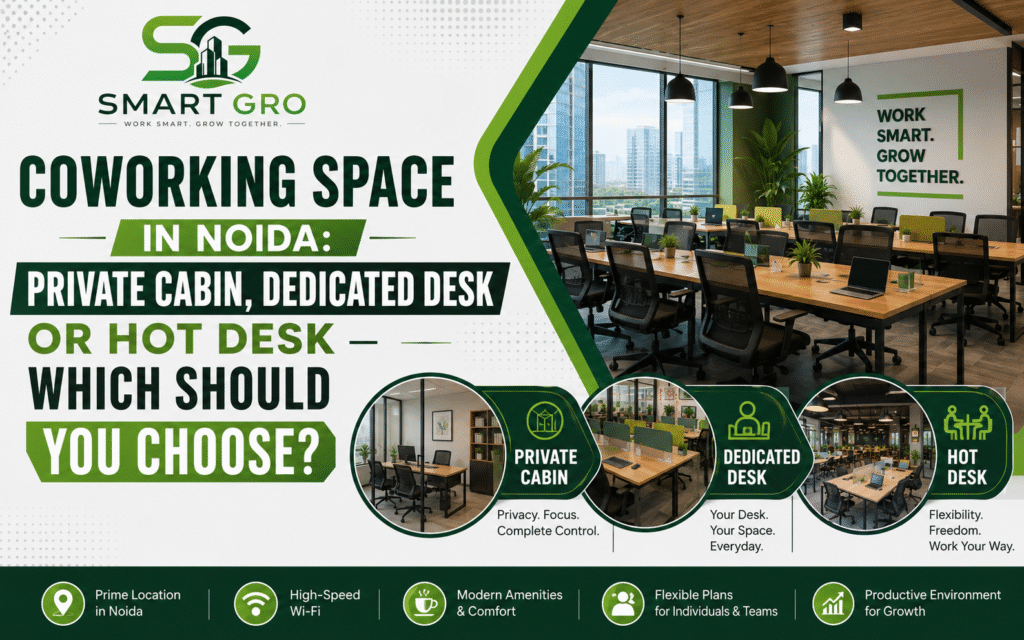 Coworking Space in Noida: Private Cabin, Dedicated Desk or Hot Desk
